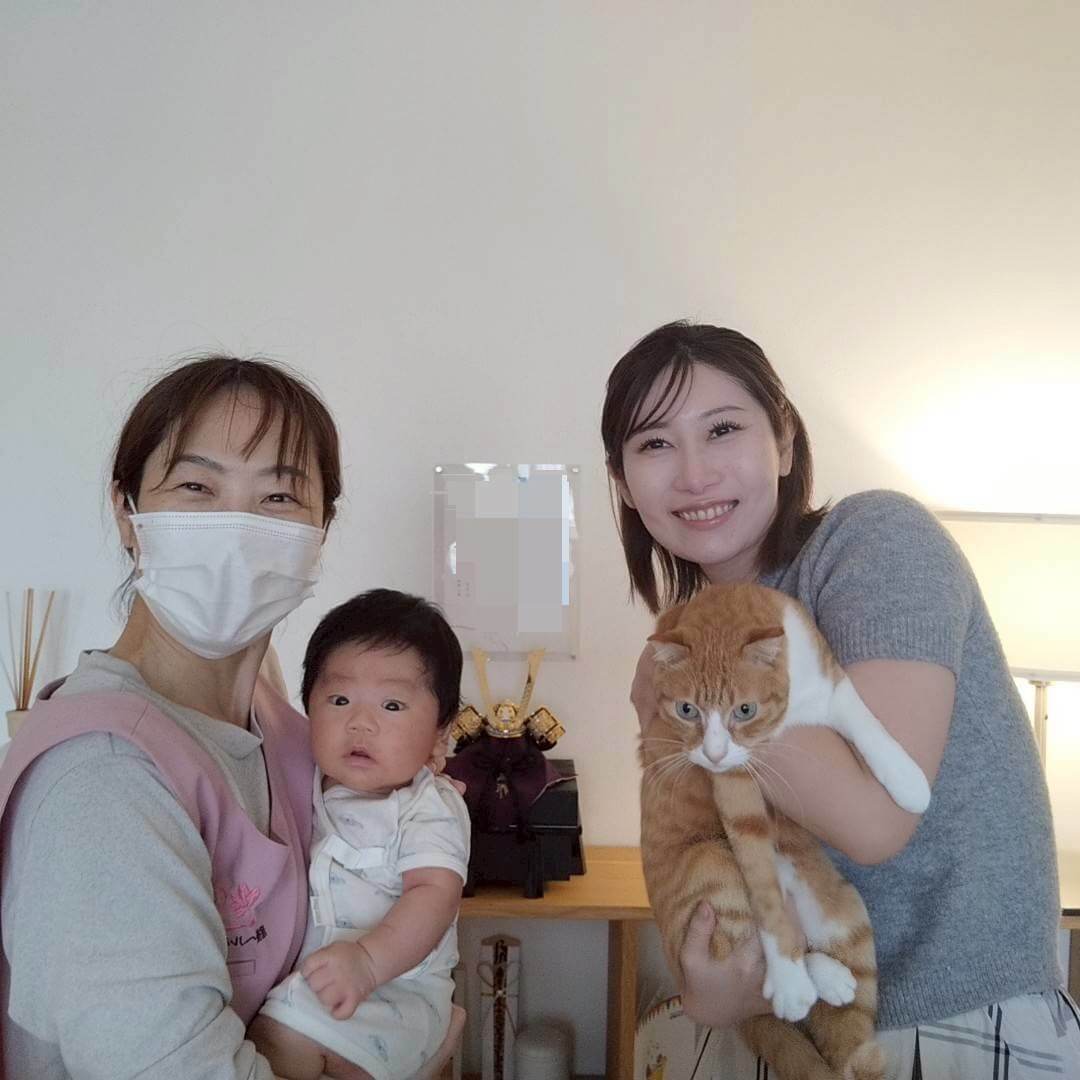 産後ヘルパーとお客様と赤ちゃん